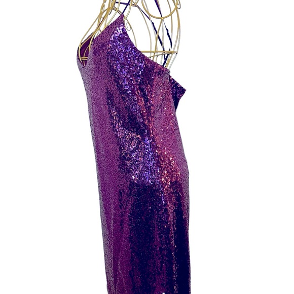 Betsey Johnson Plum Sequin Dress NWT Size 8 - Picture 8 of 17